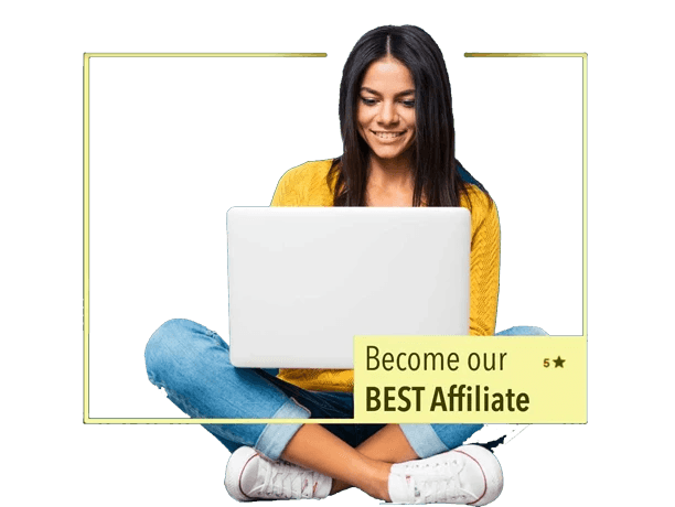 Affiliate partner working on a laptop